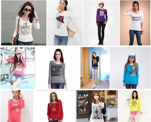 厂家直销女装T恤 地摊热卖低价服装与日韩圆领长袖T恤批发指南